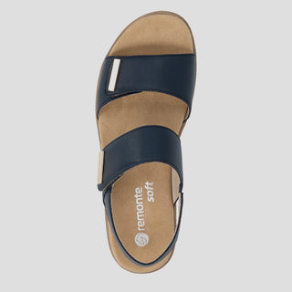DOQ59 - NAVY LEATHER SANDALS