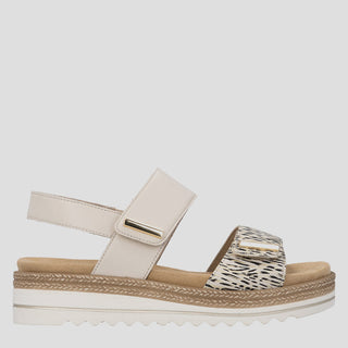 REMONTE DOQ59 - BEIGE-GOLD LEATHER SANDALS