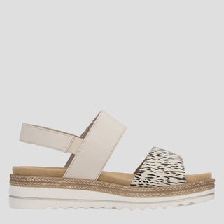 REMONTE DOQ59 - BEIGE-GOLD LEATHER SANDALS