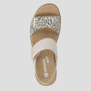 REMONTE DOQ59 - BEIGE-GOLD LEATHER SANDALS