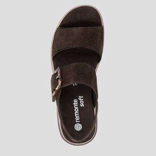 REMONTE D1J62 - HAVANNA LEATHER SANDALS