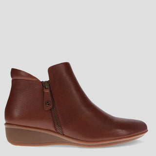 DAMASCUS - MOCHA LEATHER ANKLE BOOTS