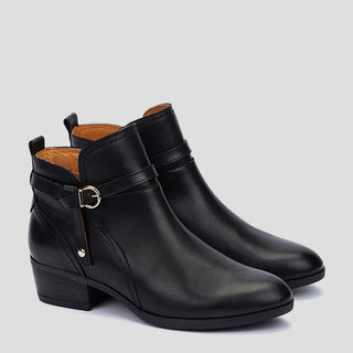 W1U-8901C1 - BLACK LEATHER ANKLE BOOTS