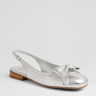 DELOE W - SILVER LEATHER FLATS