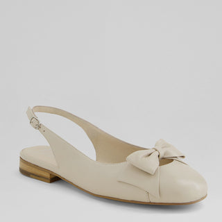 DELOE W - VANILLA LEATHER FLATS