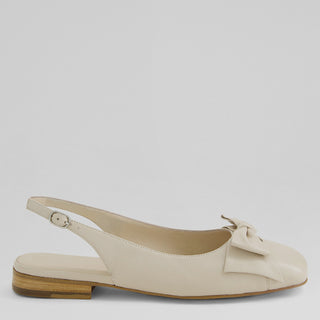 DELOE W - VANILLA LEATHER FLATS