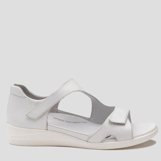 DROPS W - WHITE LEATHER SANDALS