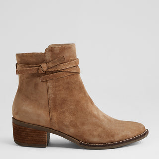 ELLON XF - LIGHT CHOCOLATE SUEDE HEEL ANKLE BOOTS
