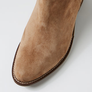 ELLON XF - LIGHT CHOCOLATE SUEDE HEEL ANKLE BOOTS