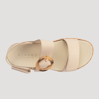ELOISE II - NUDE PEBBLE LEATHER SANDALS