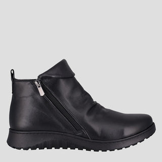 EXPRESS - BLACK LEATHER ANKLE BOOTS