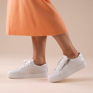 BILLIE II - WHITE LEATHER SNEAKERS