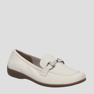 FENJA 34 - WHITE LEATHER LOAFER FLATS