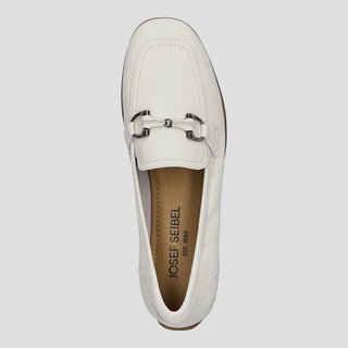 FENJA 34 - WHITE LEATHER LOAFER FLATS