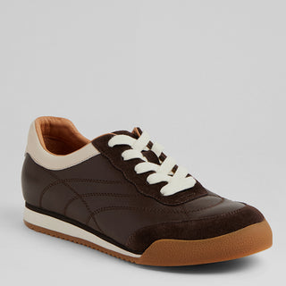 FLINCHES XW - CHOC-VANILLA LEATHER SNEAKERS