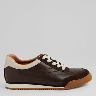 FLINCHES XW - CHOC-VANILLA LEATHER SNEAKERS