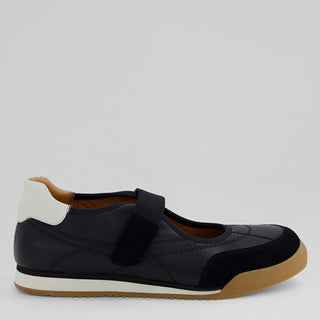 FRIESH XW - BLACK LEATHER IVORY SNAKE FLATS