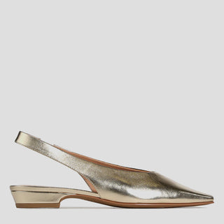 FARI - SOFT GOLD LEATHER SLINGBACK FLATS