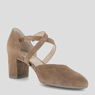 G81.343 - PEANUT SUEDE BLOCK HEELS