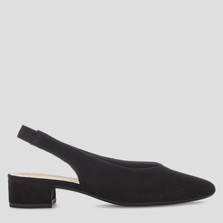 G81.520 - BLACK SUEDE SLINGBACK HEELS