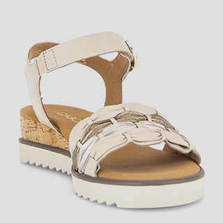 G82.758 - BEIGE LEATHER SANDALS