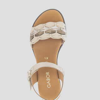 G82.758 - BEIGE LEATHER SANDALS