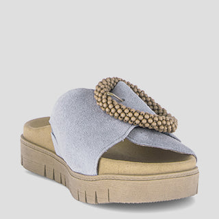 G83.745 - SKY VELOUR LEATHER SANDAL SLIDE