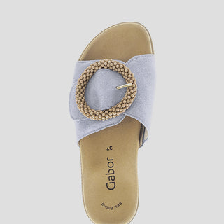 G83.745 - SKY VELOUR LEATHER SANDAL SLIDE