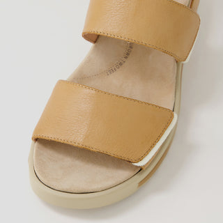 GARLIN W - DARK TAN LEATHER ALMOND SANDALS