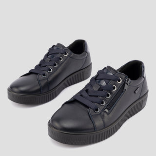 P-912 - NAVY LEATHER SNEAKERS