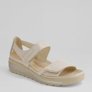 GEDD W - ALMOND-PALE GOLD LEATHER SANDALS
