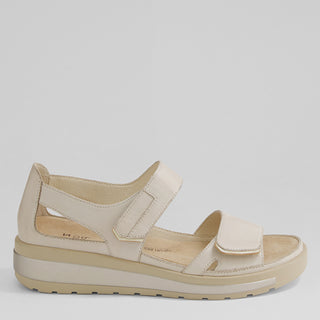 GEDD W - ALMOND-PALE GOLD LEATHER SANDALS