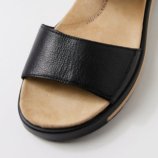 GERLA W - BLACK LEATHER SANDALS