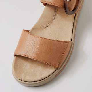 GERLA W - DARK TAN LEATHER SANDALS
