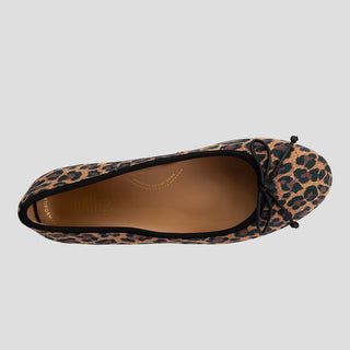 GLIDE - LEOPARD PRINT LEATHER BALLERINA FLATS