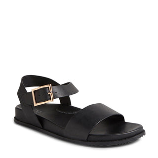 HAMMIL W - BLACK LEATHER SANDALS