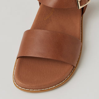 HAMMIL W - COGNAC LEATHER SANDALS