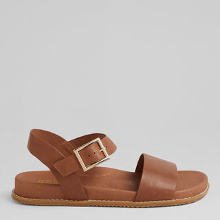 HAMMIL W - COGNAC LEATHER SANDALS