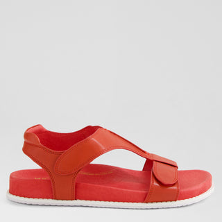 HANDRA W - RED LEATHER SANDALS