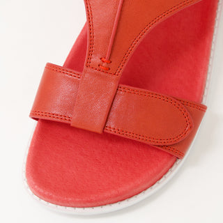 HANDRA W - RED LEATHER SANDALS