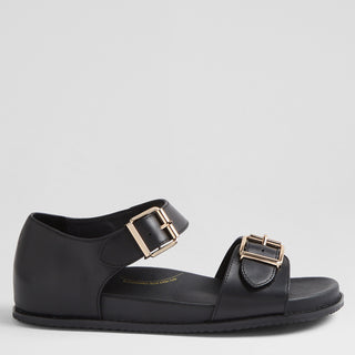 HANKA W - BLACK LEATHER SANDALS