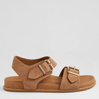 HASTICE W - LIGHT CHOC SUEDE SANDALS