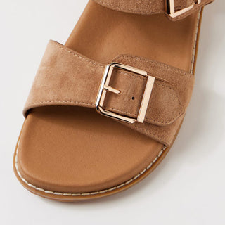 HASTICE W - LIGHT CHOC SUEDE SANDALS