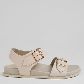 HASTICE W - ALMOND LEATHER SANDALS