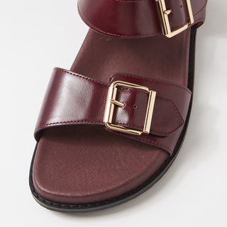 HASTICE W - MERLOT LEATHER SANDALS