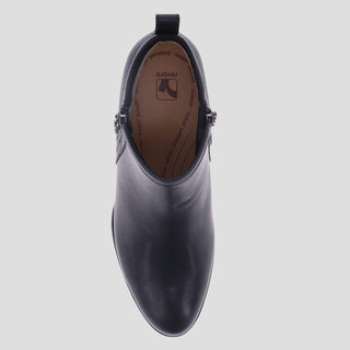 HOUSTON - BLACK LEATHER ANKLE BOOTS