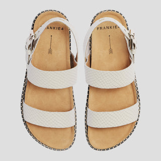 HUNTER - BONE EMBOSS LEATHER SANDALS