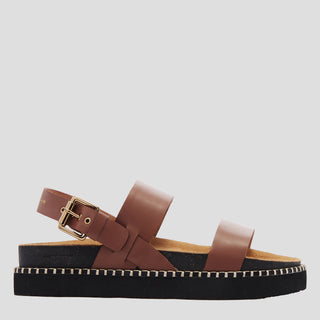 HUNTER - RICH TAN LEATHER SANDALS