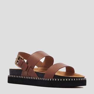 HUNTER RICH TAN LEATHER SANDALS – Ians Shoes for Women