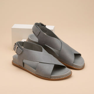 HANAKO W - DENIM LEATHER SANDALS